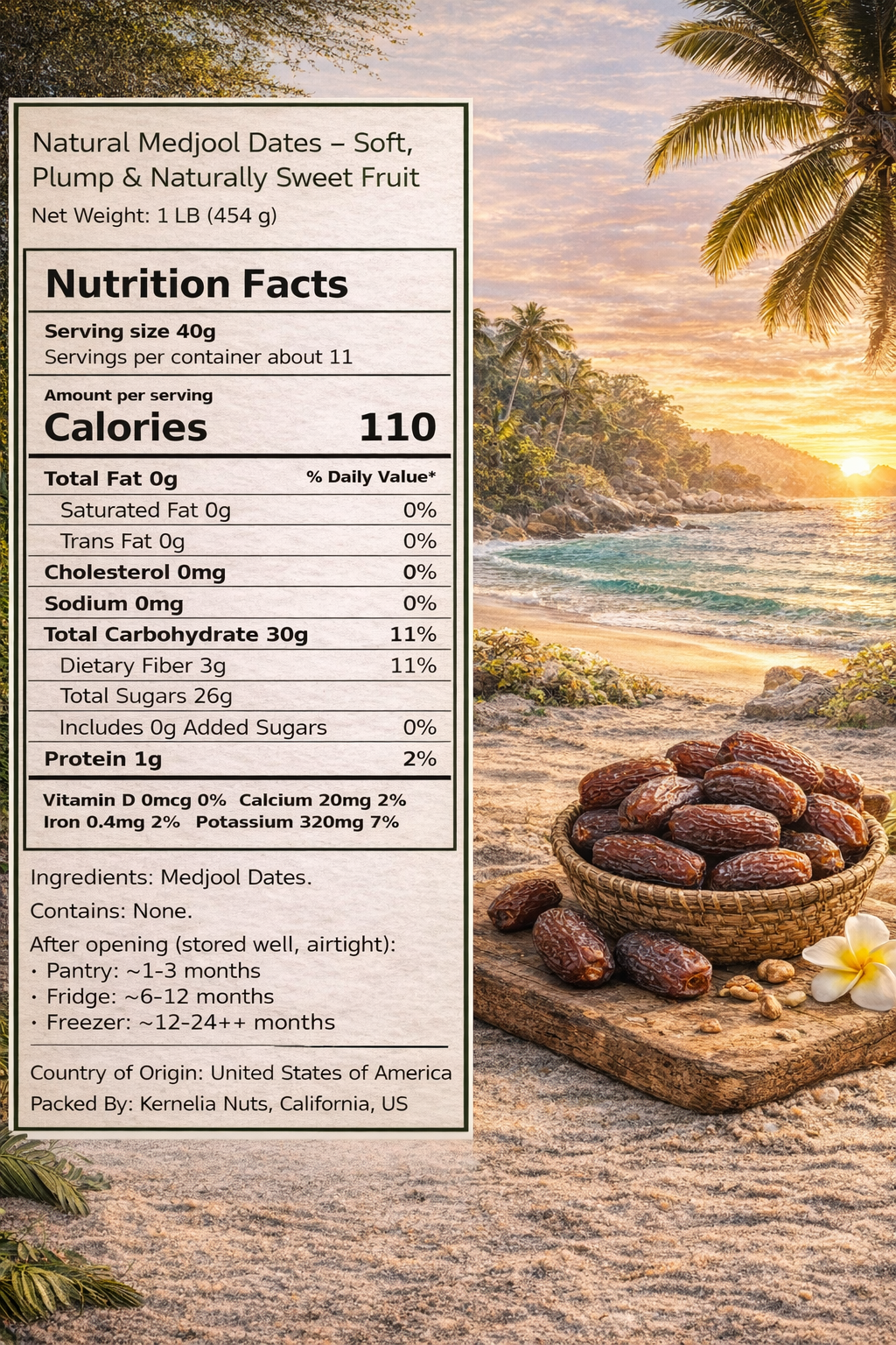 Medjool Dates – Soft, Plump & Sweet Fruit
