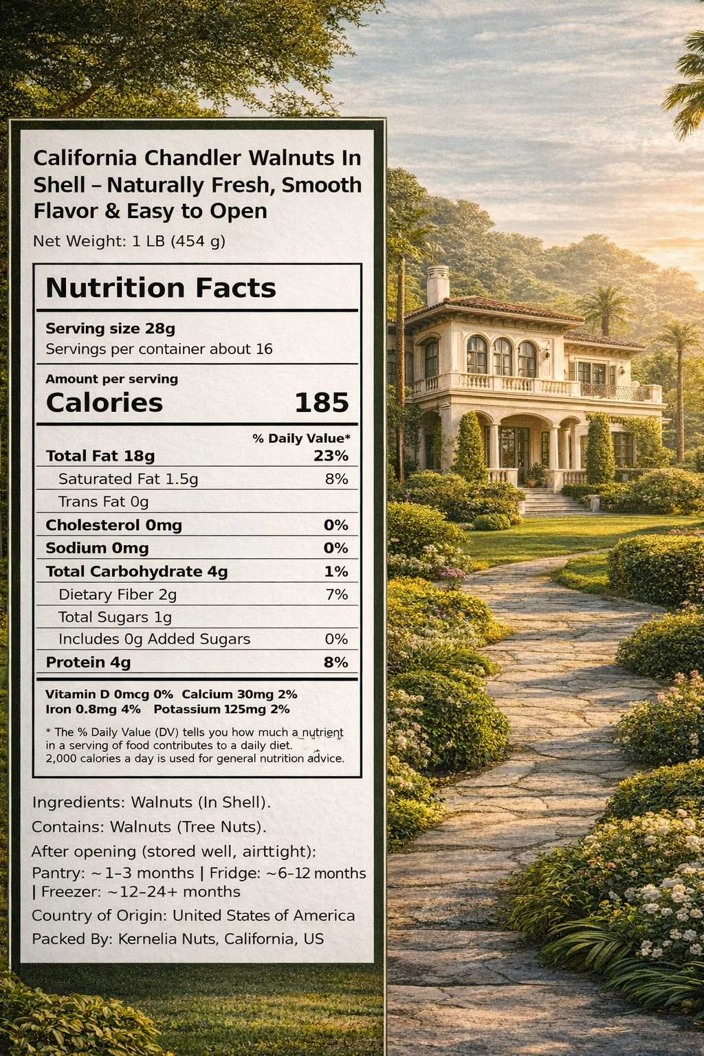 In-Shell California Walnuts – Premium Chandler Variety