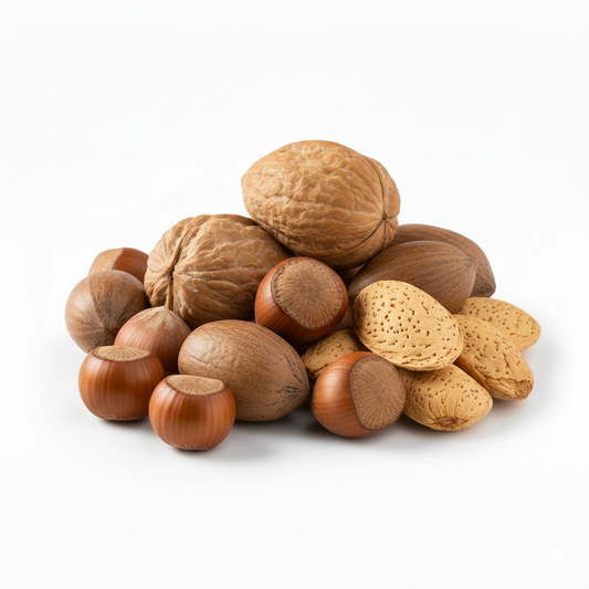 In-Shell Nut Selection – Raw Almonds, Walnuts, Hazelnuts & Pecans