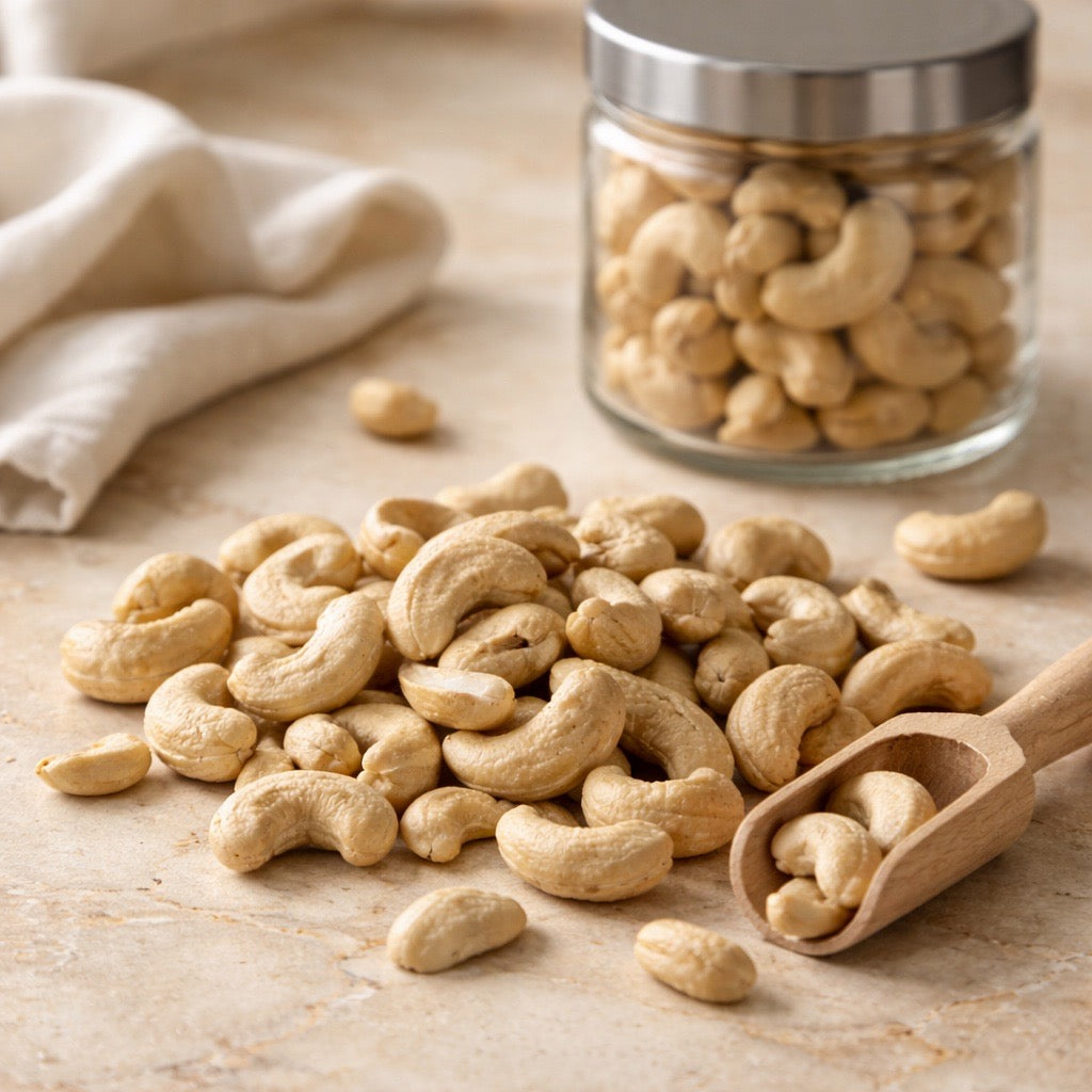 Roasted Cashews – Unsalted & Whole Nuts