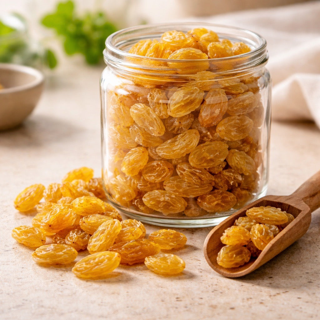 Jumbo Golden Raisins – Fancy Grade, No Added Oil
