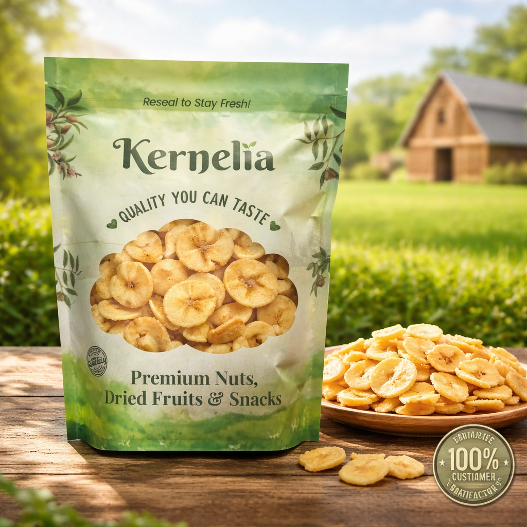 Sweetened Banana Chips – Whole Slices, Golden Crunch