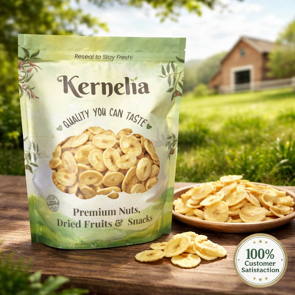 Dried Banana Chips – Unsweetened, Crisp Texture & Pure Banana Flavor