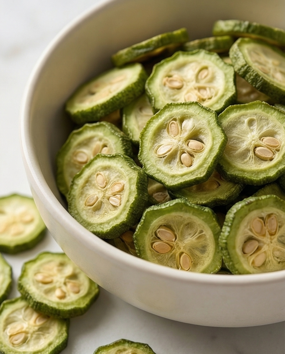Sea-Salted Okra Chips – Crispy, Clean Ingredients
