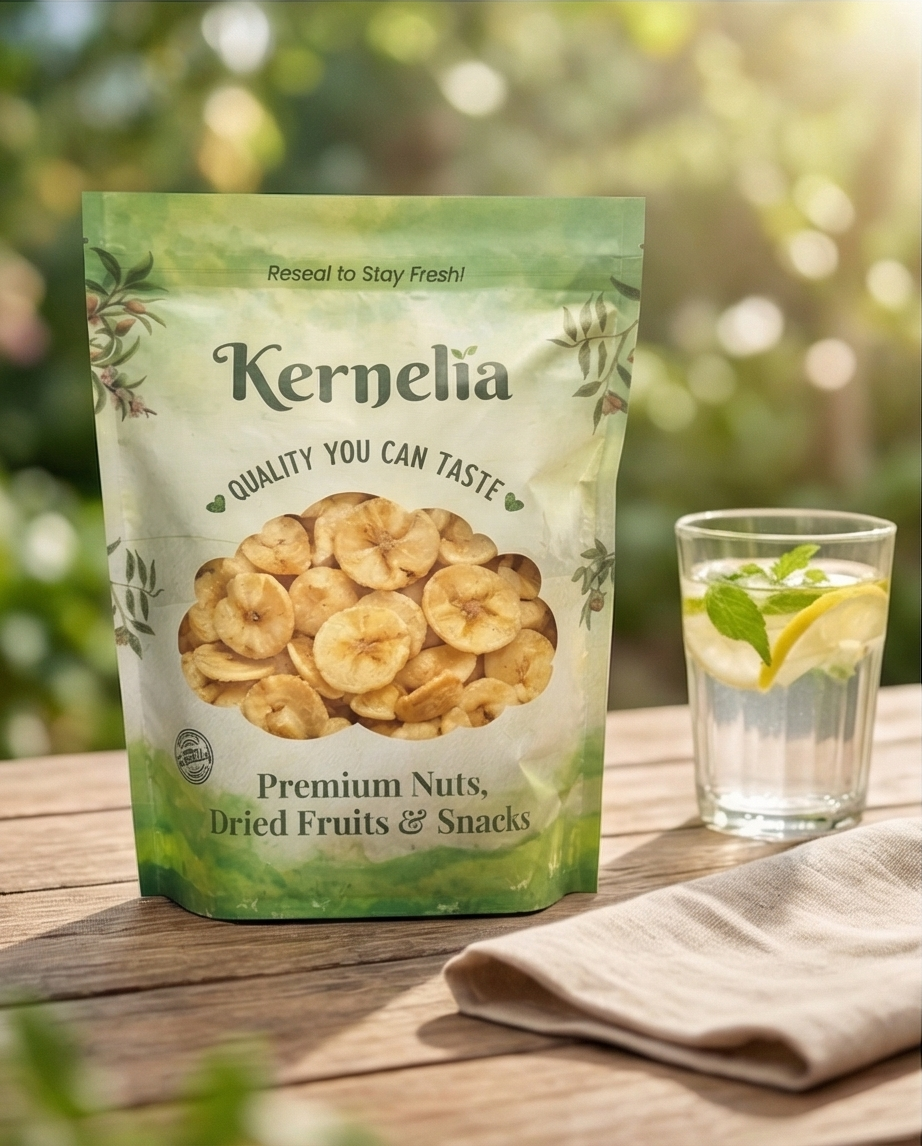 Sweetened Banana Chips – Whole Slices, Golden Crunch