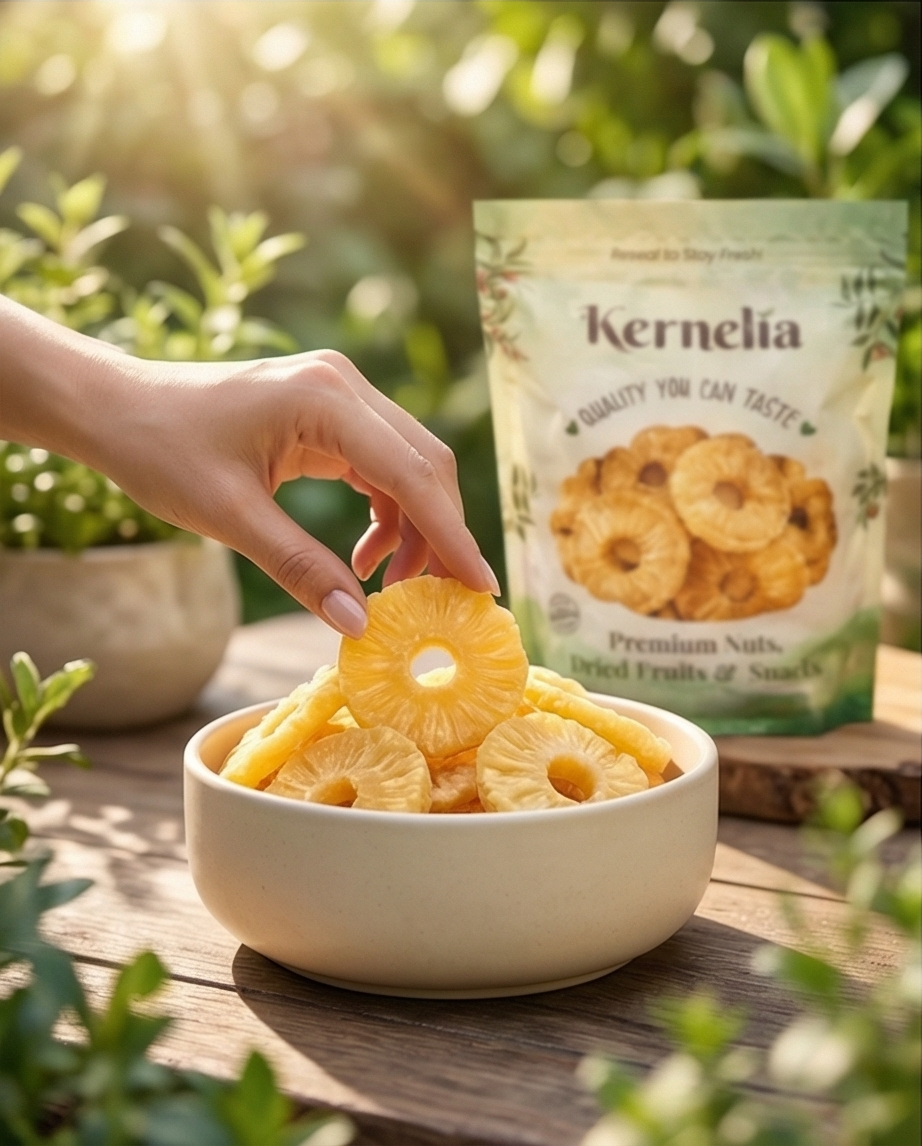 Unsulphured Dried Pineapple Rings – Sweet, Golden & Tropical Flavor