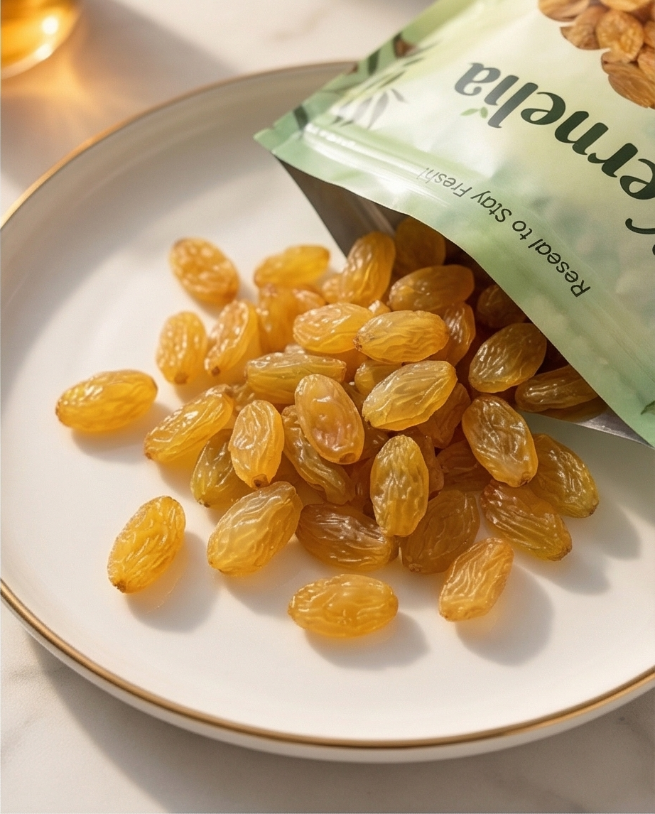 Jumbo Golden Raisins – Fancy Grade, No Added Oil