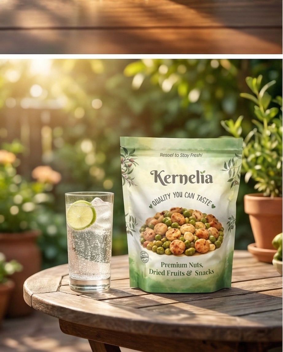 Oriental Rice Crackers and Green Peas – Salty & Crunchy Snack