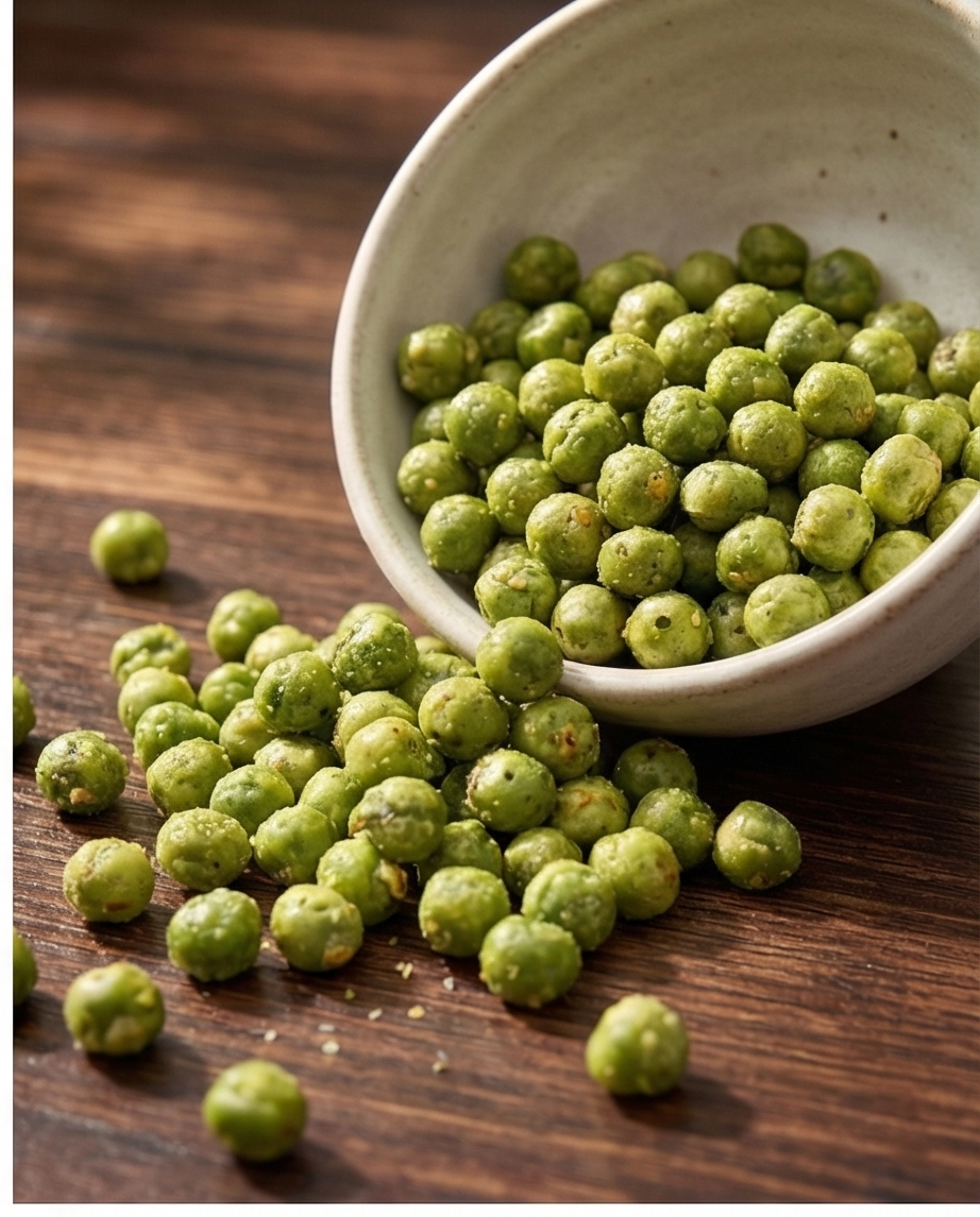 Sea-Salted Fried Green Peas – Extra Crunchy, Savory & Irresistible Snack