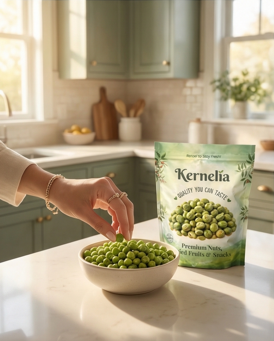 Wasabi-Coated Green Peas – Crisp Crunch with Clean & Spicy Flavor