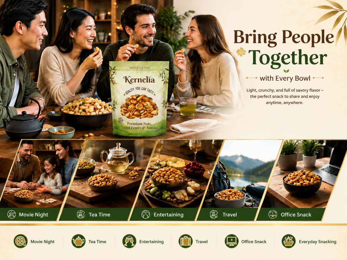 Natural Rice Crackers – Light, Crispy Texture with Clean & Simple Taste