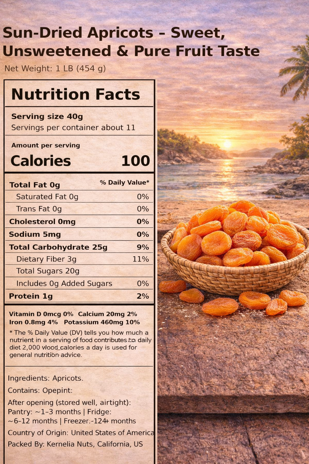 Sun-Dried Apricots – Sweet, Unsweetened & Pure Fruit Taste