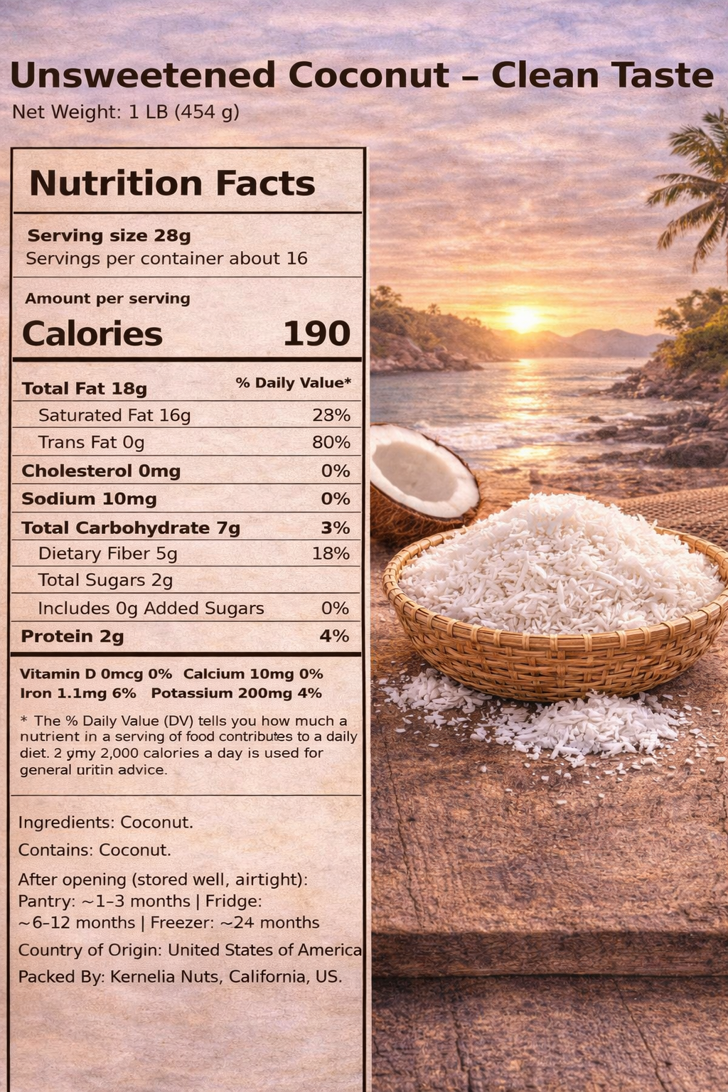 Unsweetened Coconut – Clean Taste