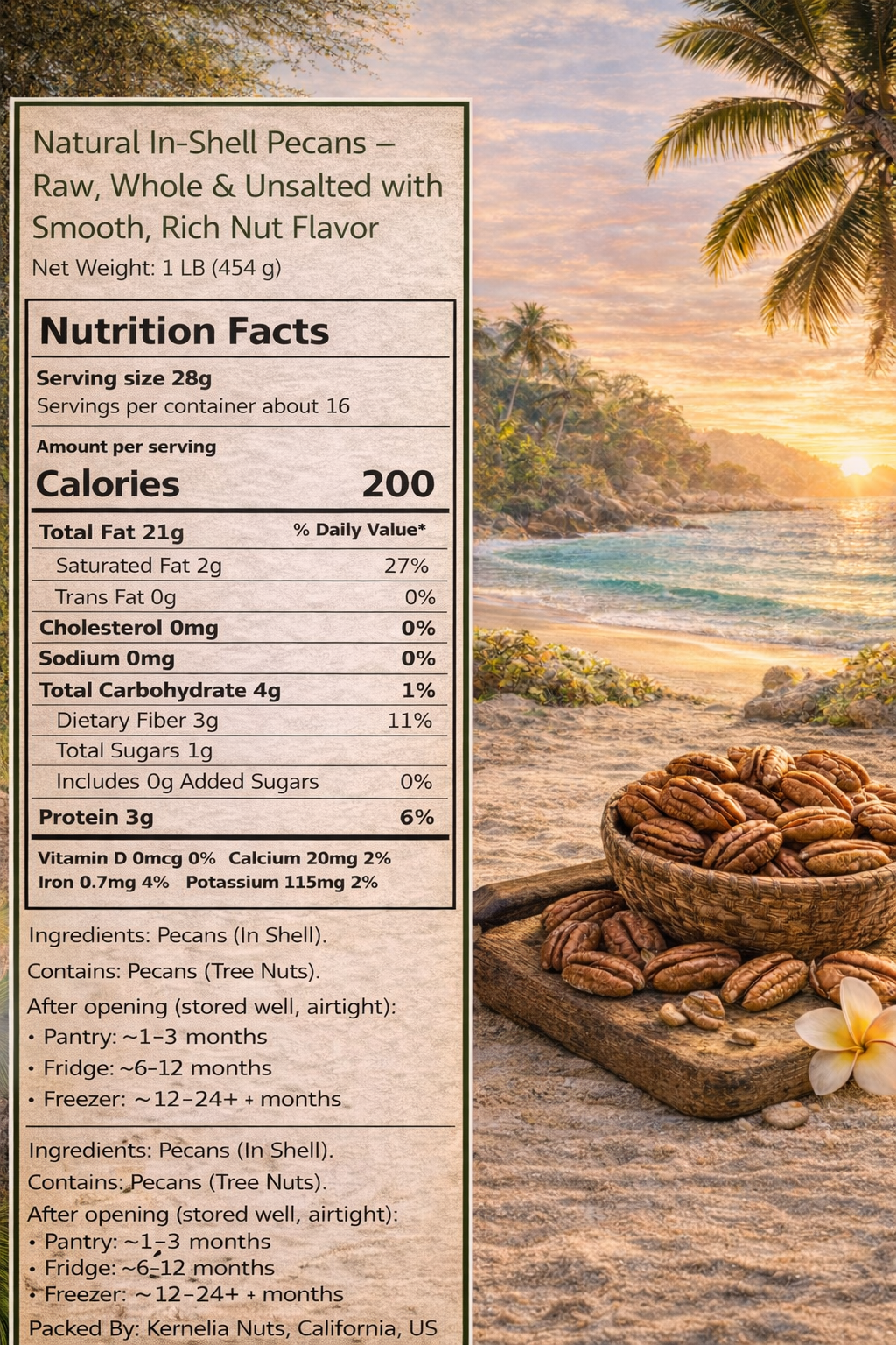 In-Shell Pecans – Whole, Raw & Unsalted