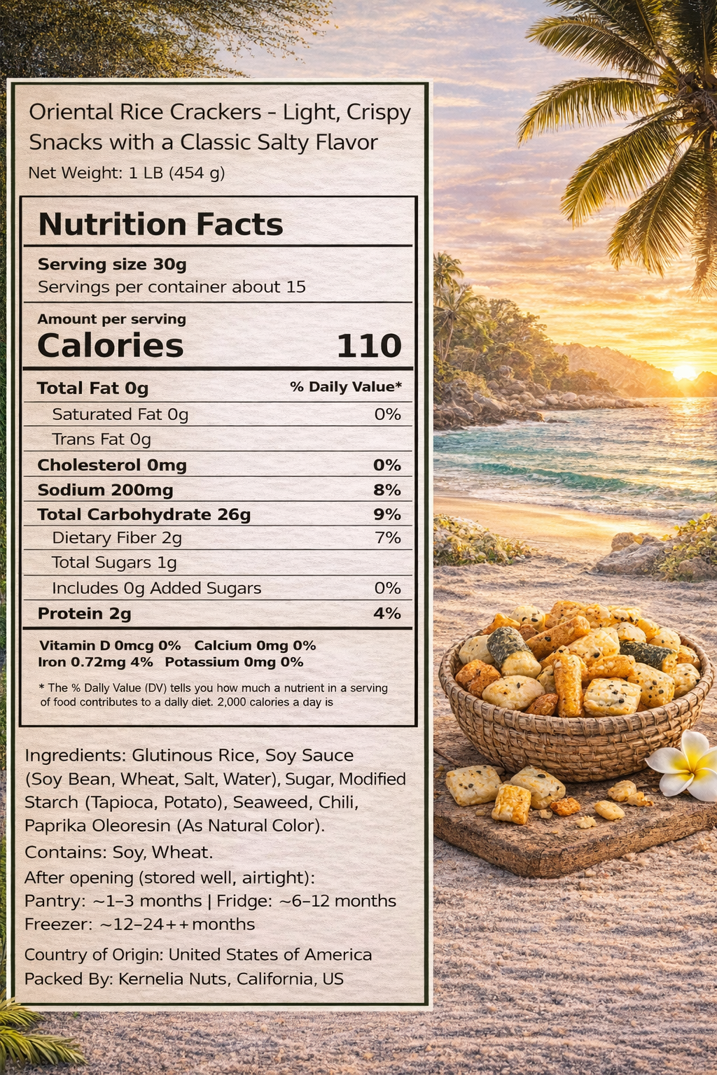 Oriental Rice Crackers – Light & Crispy Snacks with a Classic Salty Flavor